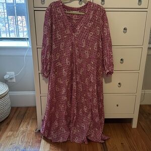 Zara Paisley Kaftan dress